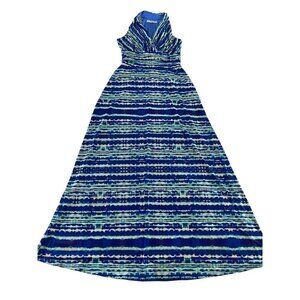 Evan Piccone Women's Blue Cap Sleeve Maxi Dress - 4